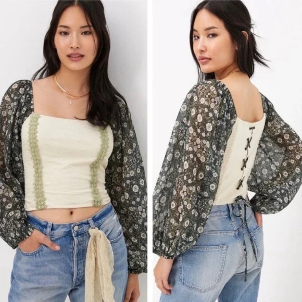 Anthropologie Forever That Girl balloon sleeve top BNWT - Picture 1 of 8